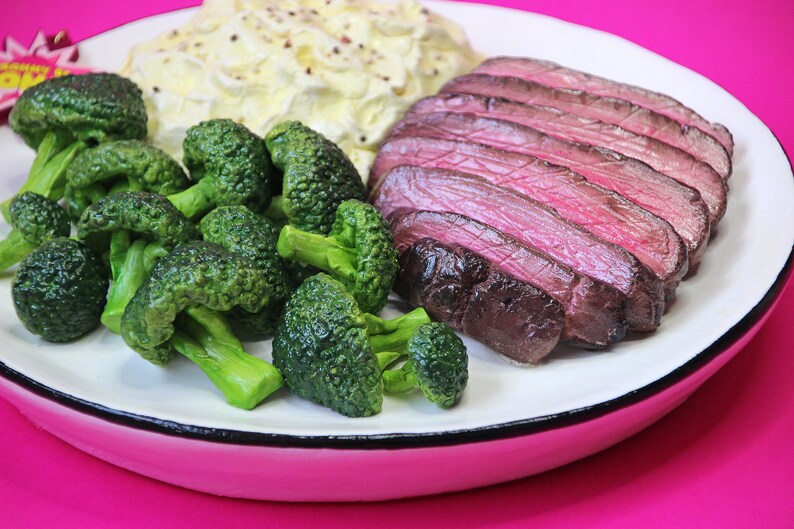 Dinner plate purse meat purse broccoli smashed potatoes Etsy