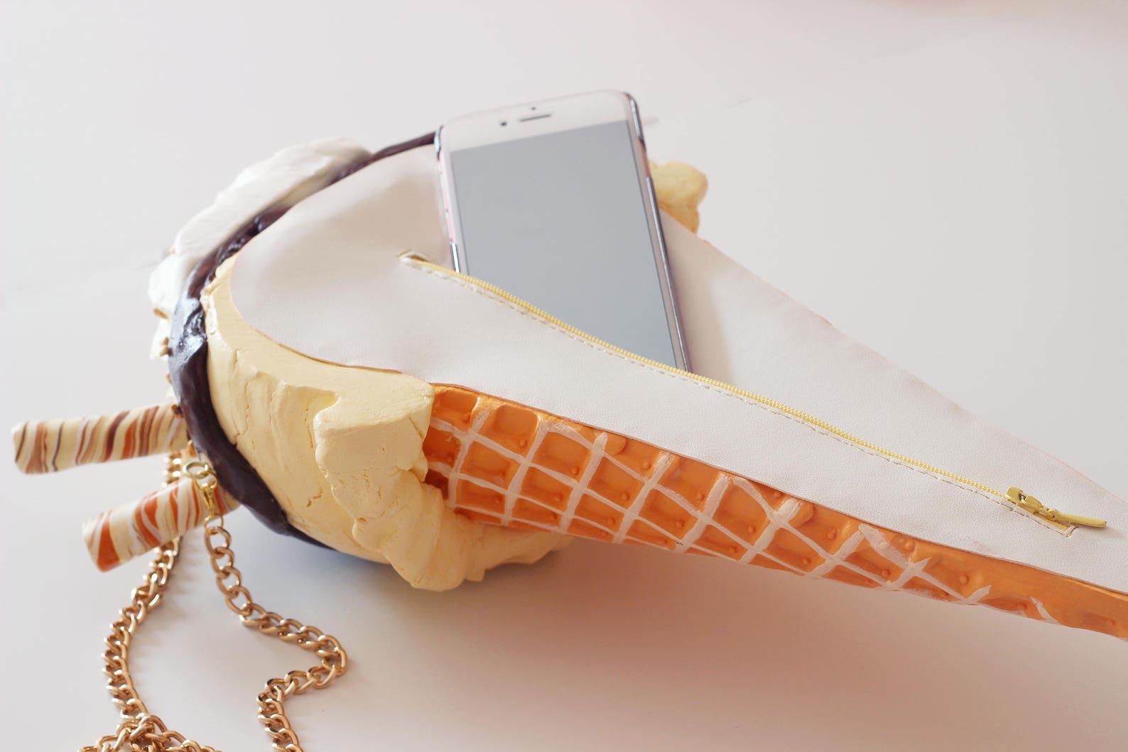 Sundae icecream purse icecream dessert purse vanille bag food Etsy