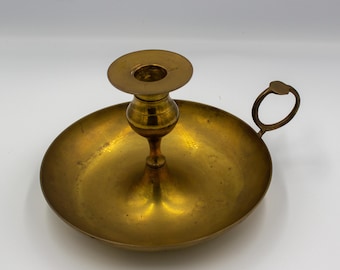 Vintage Brass Walk Around Candle Holder