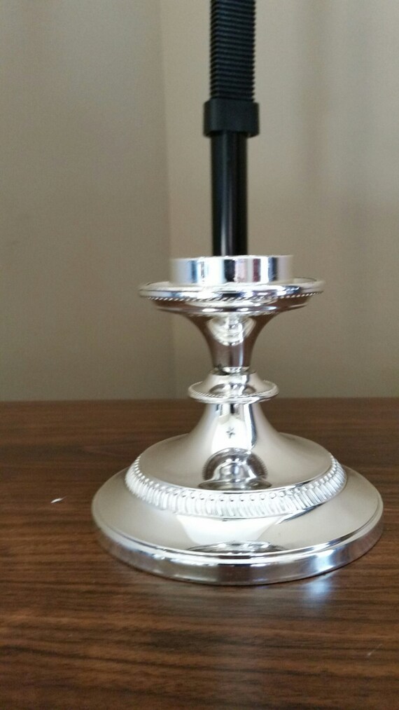 EP Zinc Silver Plated Candle Holder made in England Ornate Etsy