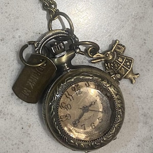 Alice in Wonderland - The White Rabbit Pocket Watch Necklace