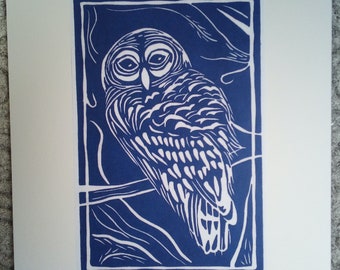 Laser print “Barred Owl“