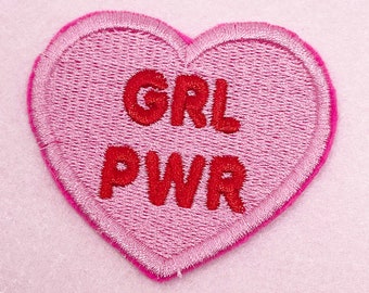 Girl Power Embroidery Patch | Iron on Patch | Backpack Patch  | Sew on Patch  | Jacket Patch