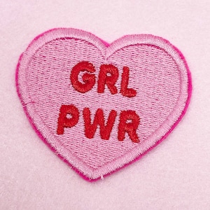 Girl Power Embroidery Patch | Iron on Patch | Backpack Patch  | Sew on Patch  | Jacket Patch