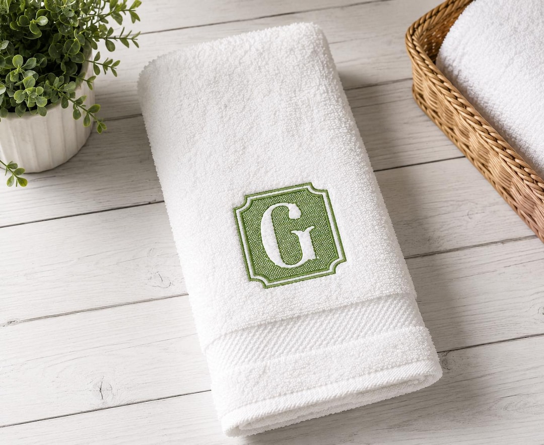 Embroidered Monogram Set - One Hand Towel, Two Bath Towels
