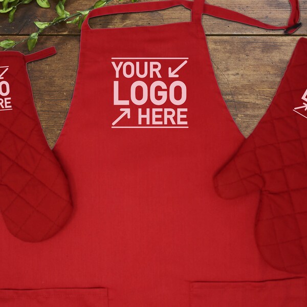 Company Logo Apron Etsy