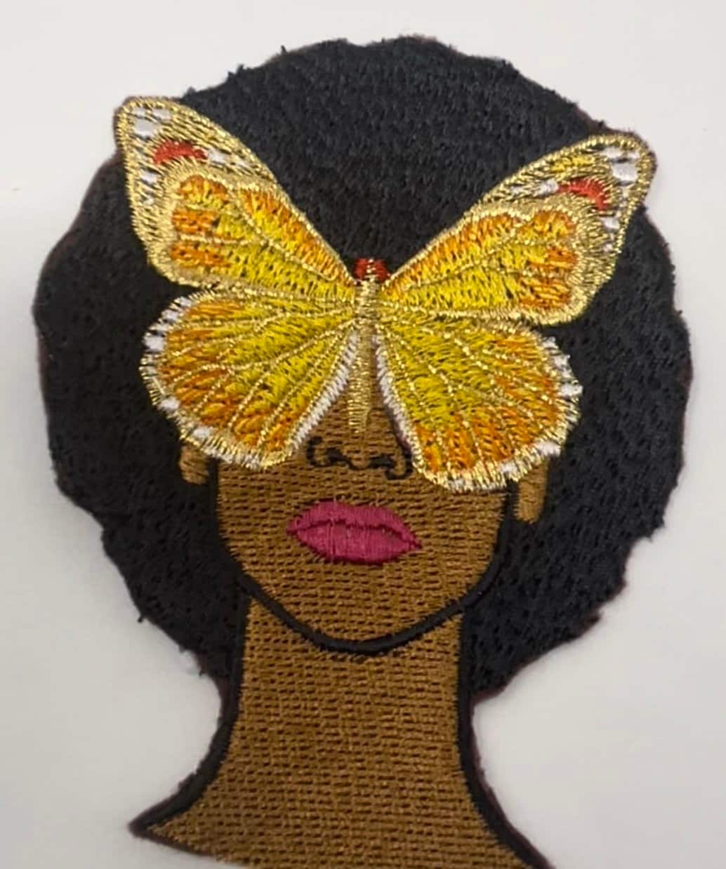 Butterfly Afro Woman Patch | Iron on Patch - Etsy