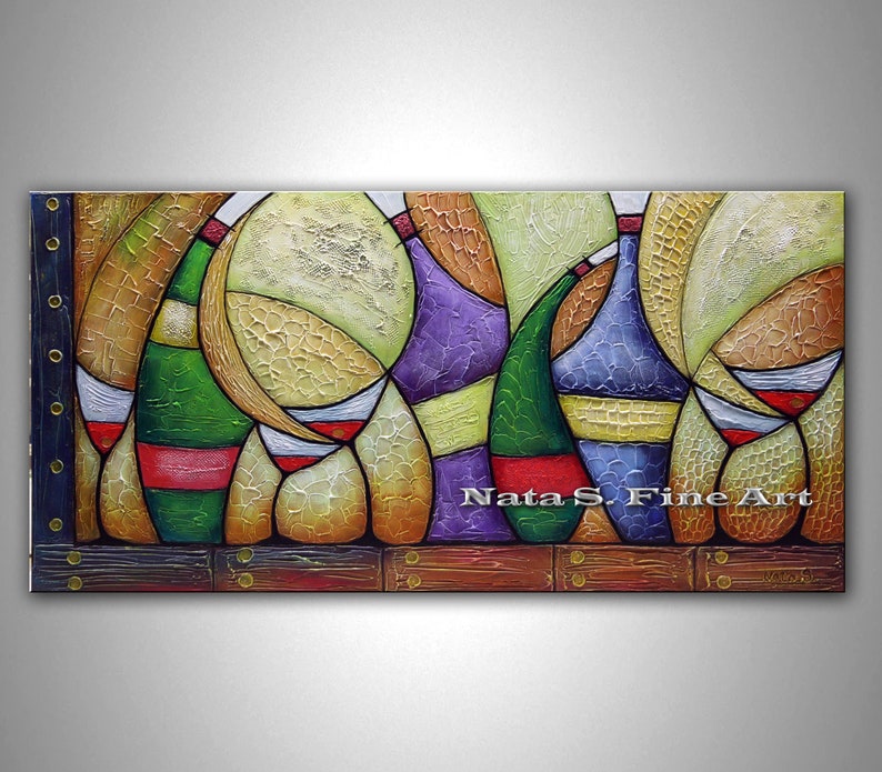 ABSTRACT Painting Large Modern Painting Palette Knife Art Etsy