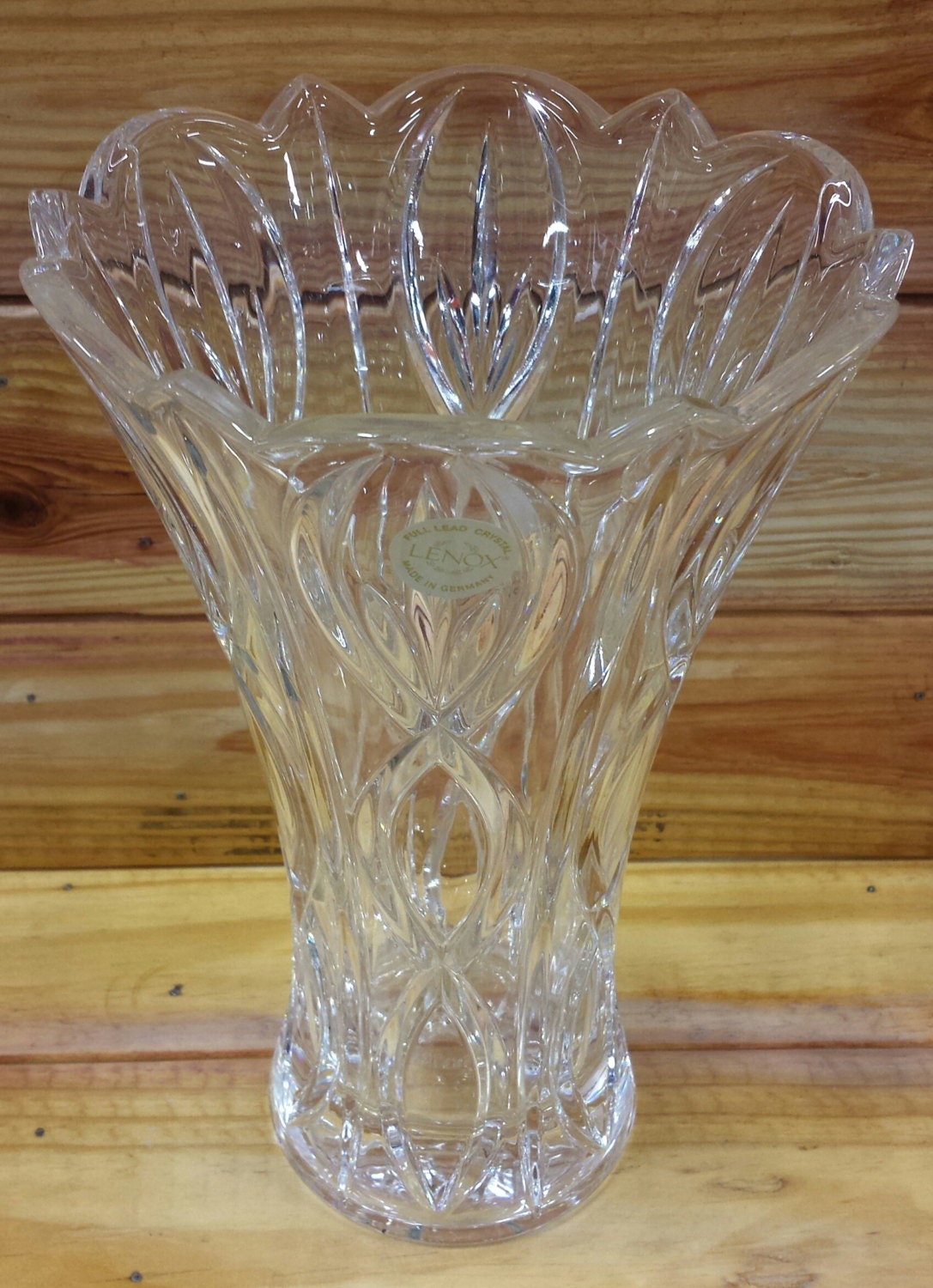 Lenox Crystal Vase 9 Made in Germany Free Shipping in Etsy