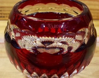 Faberge Ruby Red Candle Holder Box 427
