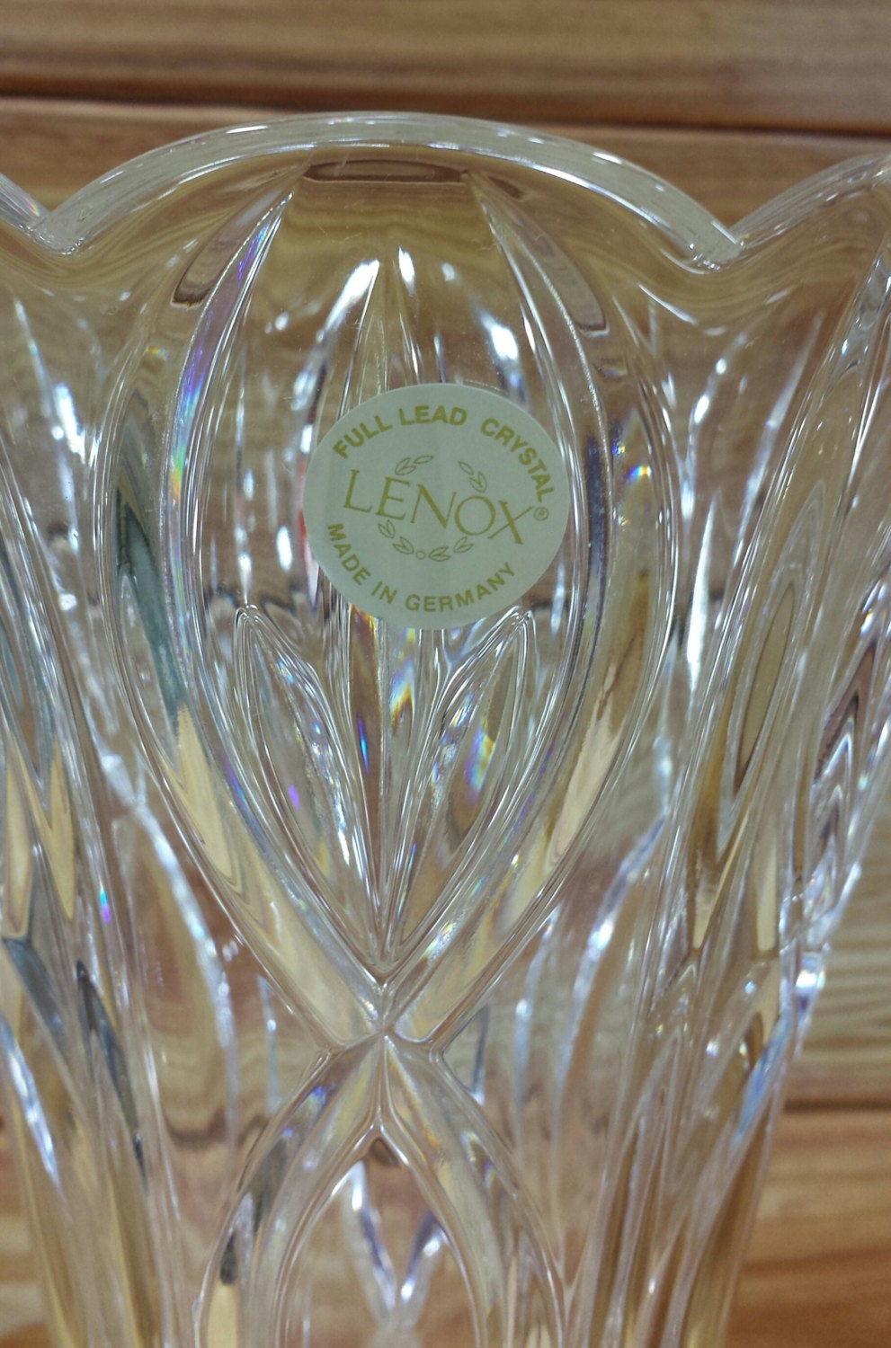 Lenox Crystal Vase 9 Made in Germany Free Shipping in Etsy
