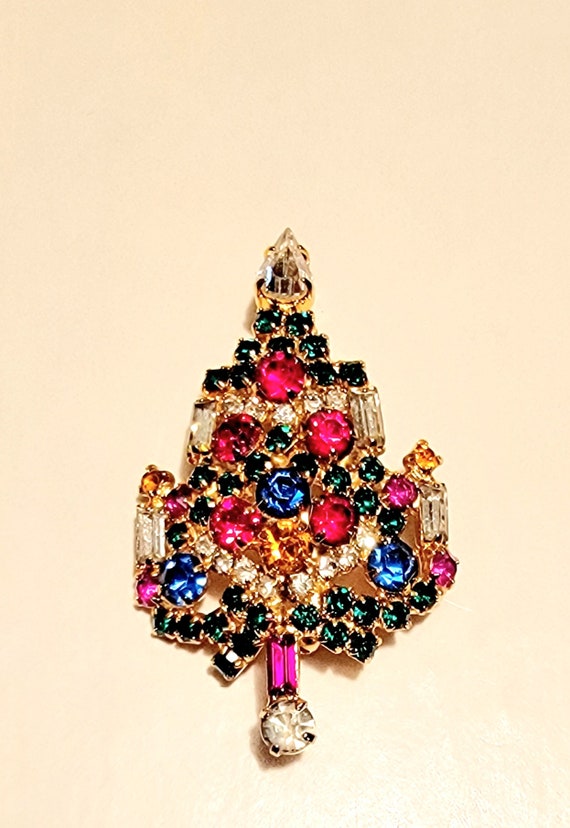 Vintage Warner Christmas Tree brooch - image 4