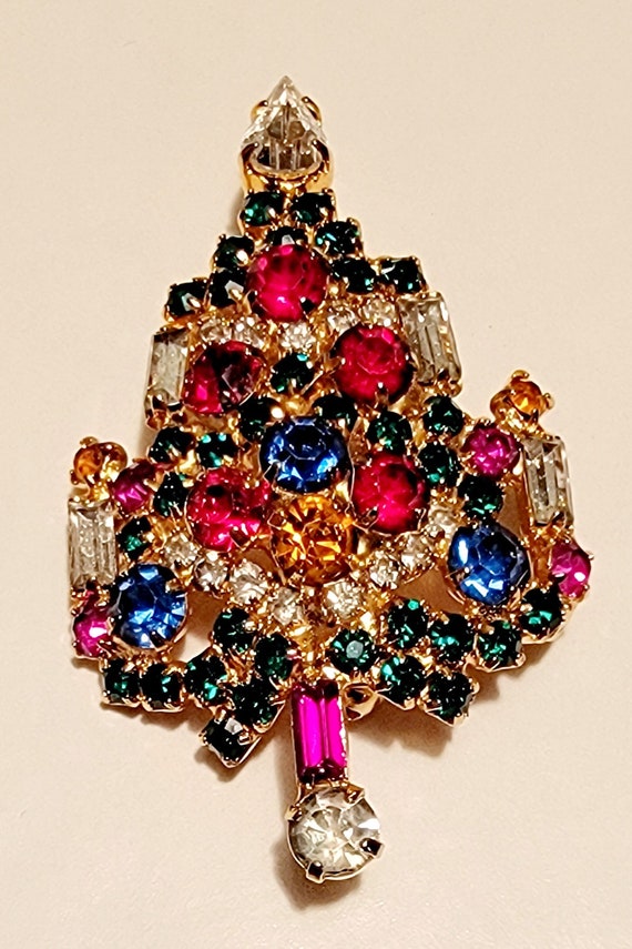 Vintage Warner Christmas Tree brooch