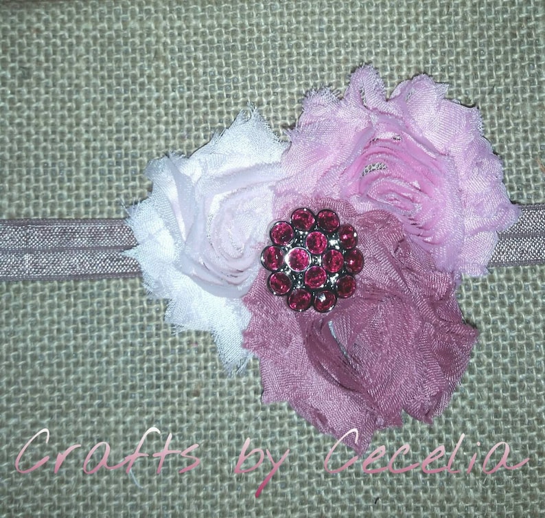 accessory mauve headband newborn headband pink rhinestone light pink headband baby girl gift pink sparkle photo prop Pink headband