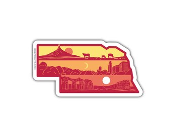 by JustStated on etsy Magnet of Nebraska State of Nebraska Magnet