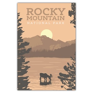 Carte postale Bear Lake de parc national des montagnes Rocheuses