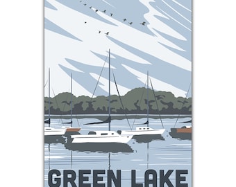 Green Lake Wisconsin Postcard