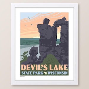 Des Teufels Lake State Park Wisconsin Druck