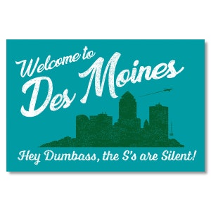 Des Moines S's are Silent Postcard