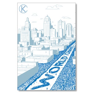 Cartão postal dos campeões mundiais de Kansas City