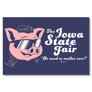 Iowa State Fair Mullet Postcard