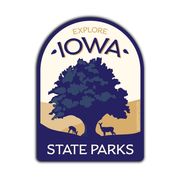 Explore Iowa State Parks Crest Magnet/Sticker