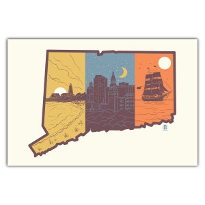 Carte postale Couches du Connecticut