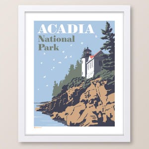 Acadia National Park Bass Harbor Lighthouse Maine Print
