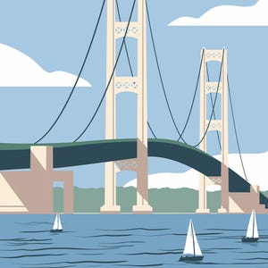 Michigan Mackinac Bridge Print image 4
