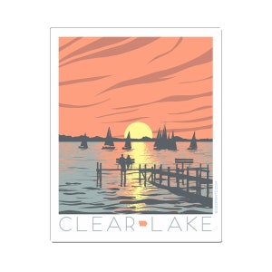 Clear Lake Sunset Magnet/Sticker