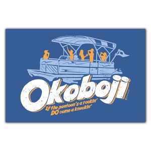 Okoboji Pontoon Postcard
