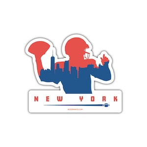 New York Football Quarterback Sticker
