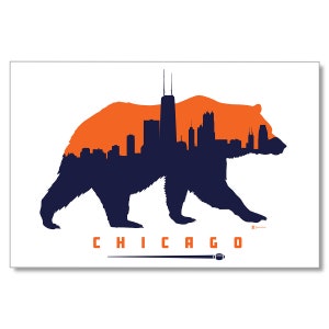 Carte postale de football de Chicago