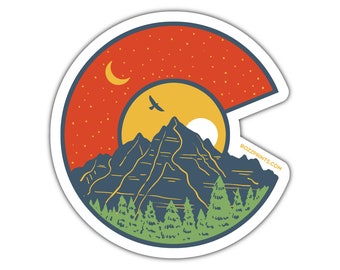 Layers of Colorado &quot;C&quot; Sticker