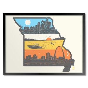 Layers of Missouri Print