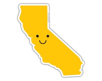 Smiley Face California Sticker