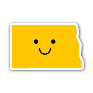 Smiley Face North Dakota Sticker