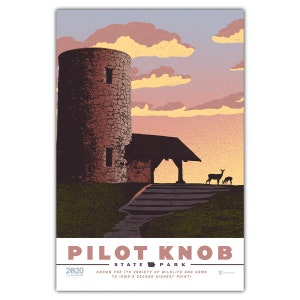 Cartolina del parco statale di Pilot Knob