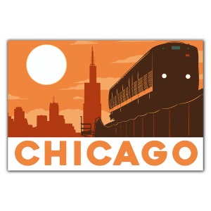 Cartão postal do nascer do sol em Chicago