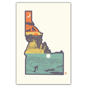 Schichten von Idaho Postkarte