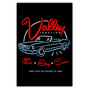 Valley Junction Eat, Cruise, Shop Postcard