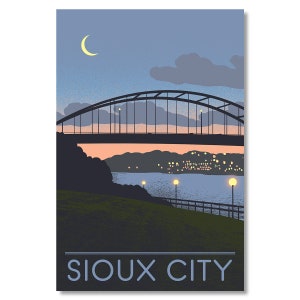 Cartão postal da ponte de Sioux City