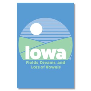 Iowa: Felder, Träume, und Menge der Vokale Postkarte