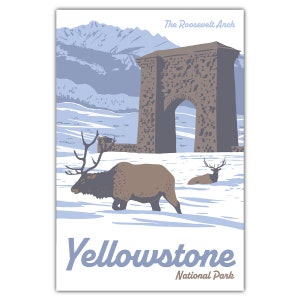 Carte postale Roosevelt Arch du parc national de Yellowstone