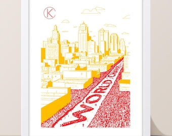 Desfile de campeones mundiales de Kansas City 2023 (Impresión)