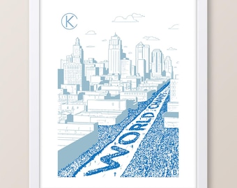 Stampa della sfilata dei campioni del mondo di Kansas City