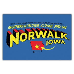Norwalk Superheroes Postcard