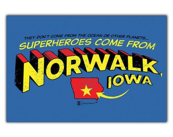Norwalk Superheroes Postcard