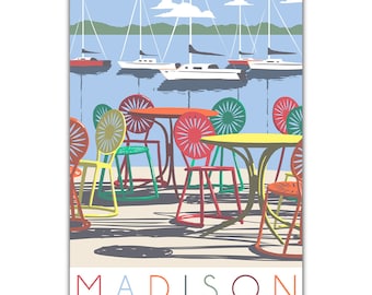 Madison Memorial Union Terrace Postcard