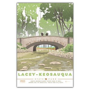 Cartolina del parco statale di Lacey-Keosauqua